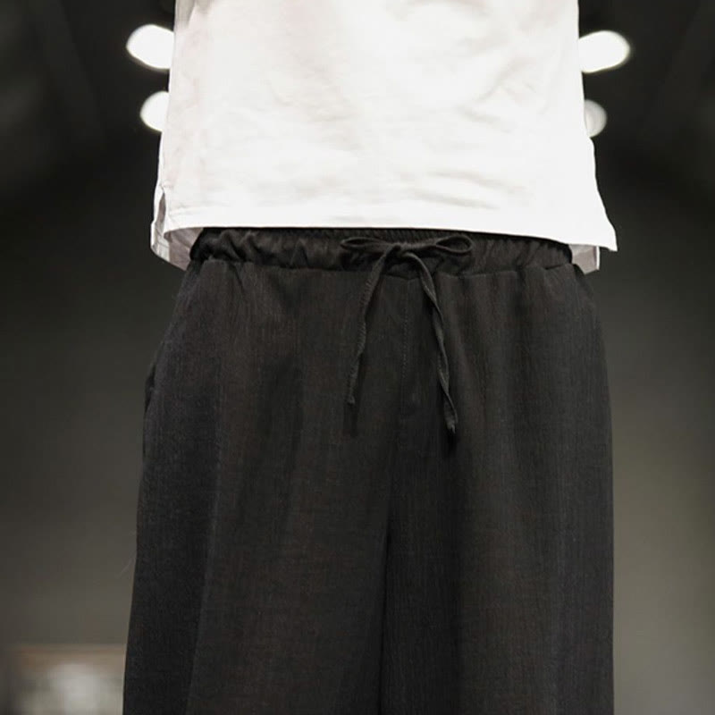 Pantalon court d'été en coton et lin pour homme avec poches Buddha Stones - image 33