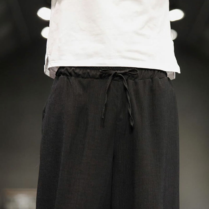 Pantalon court d'été en coton et lin pour homme avec poches Buddha Stones - image 34