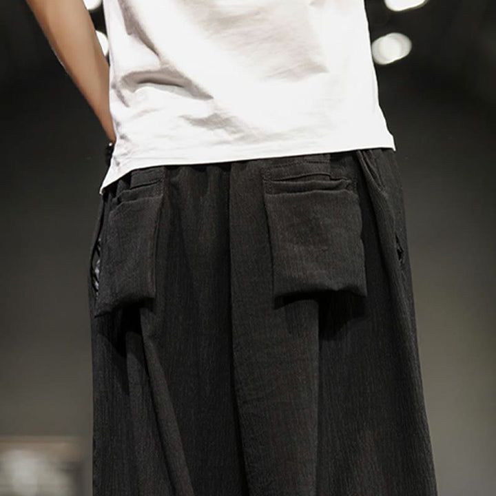 Pantalon court d'été en coton et lin pour homme avec poches Buddha Stones - image 34