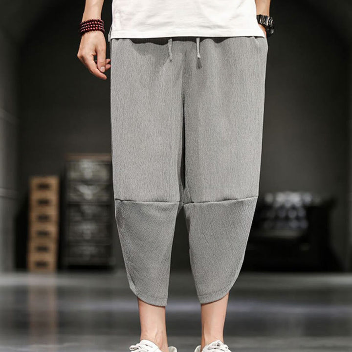 Pantalon court d'été en coton et lin pour homme avec poches Buddha Stones - image 9