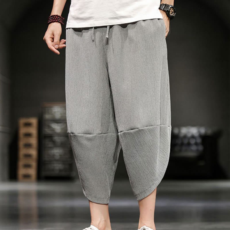 Pantalon court d'été en coton et lin pour homme avec poches Buddha Stones - image 8
