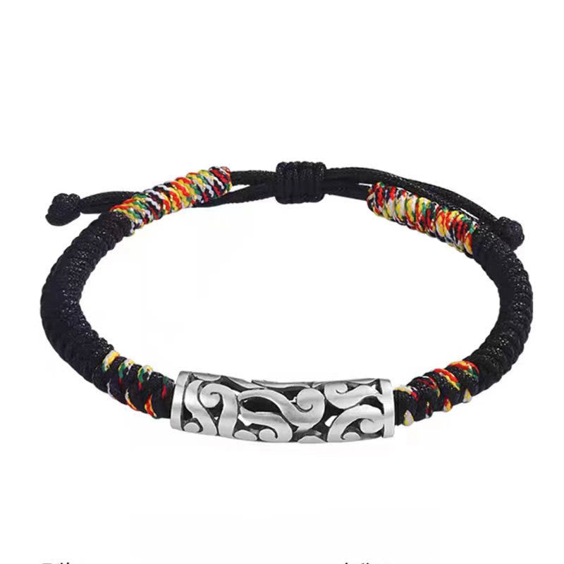 Bracelet porte-bonheur en cuivre avec Buddha Stones et nuages de bon augure