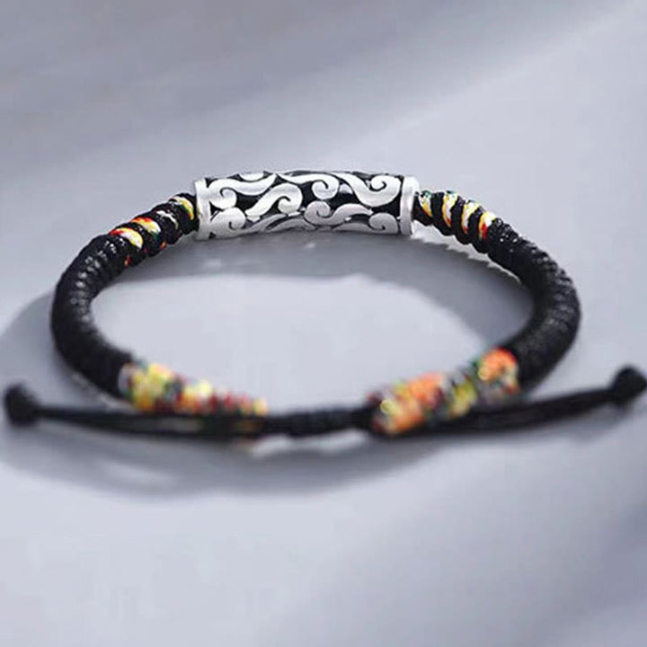 Bracelet porte-bonheur en cuivre avec Buddha Stones et nuages de bon augure