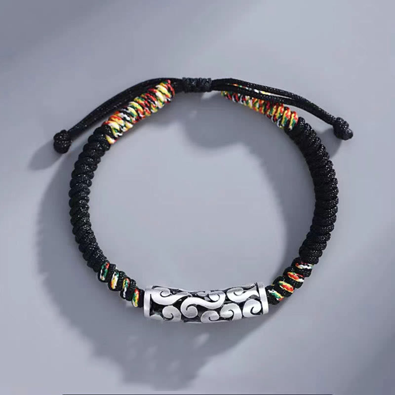 Bracelet porte-bonheur en cuivre avec Buddha Stones et nuages de bon augure