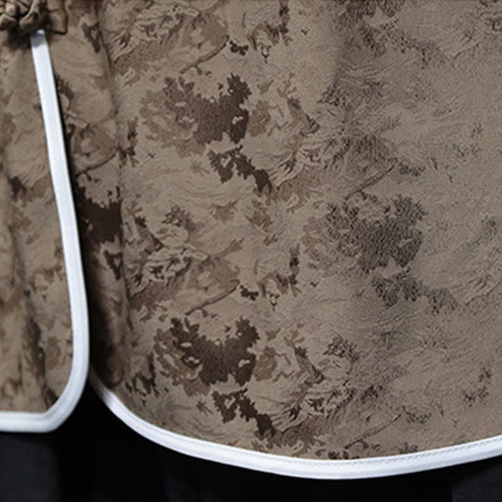 Chemise à manches courtes pour homme avec imprimé de boutons de grenouille et de Buddha Stones