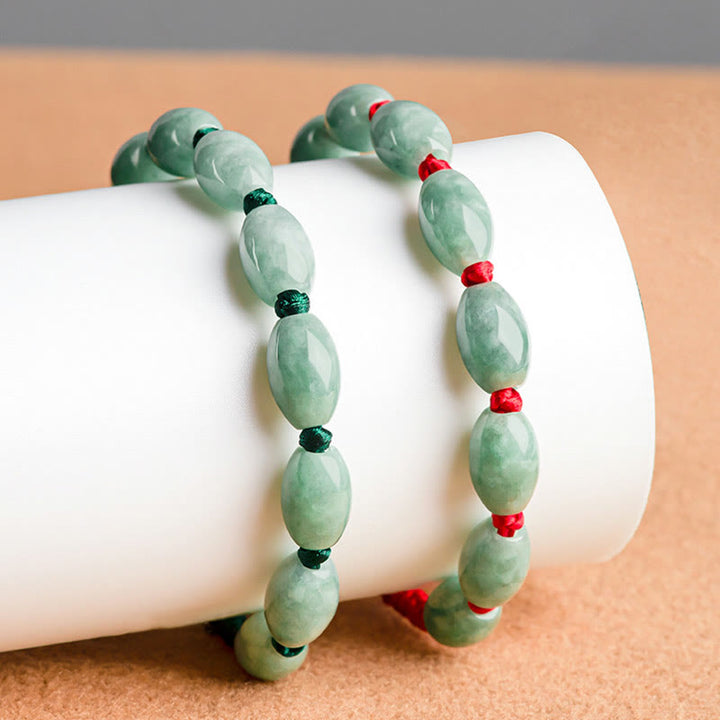 Bracelet porte-bonheur en jade et Buddha Stones