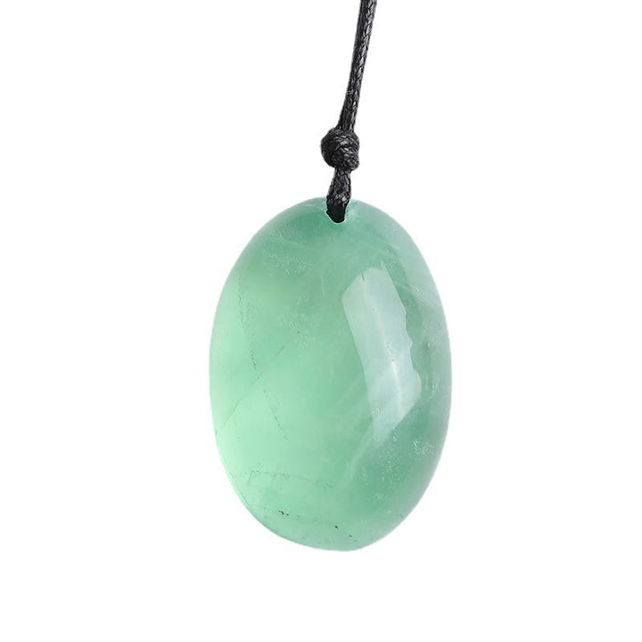 Collier avec pendentif en fluorite verte Buddha Stones - image 4