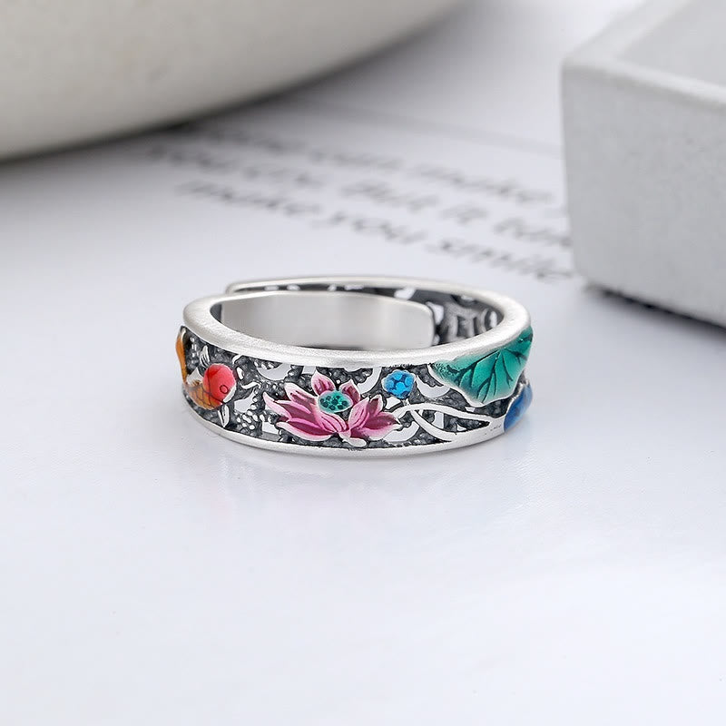 Buddha Stones et poisson koï, lotus, porte-bonheur, tout va bien - image 1