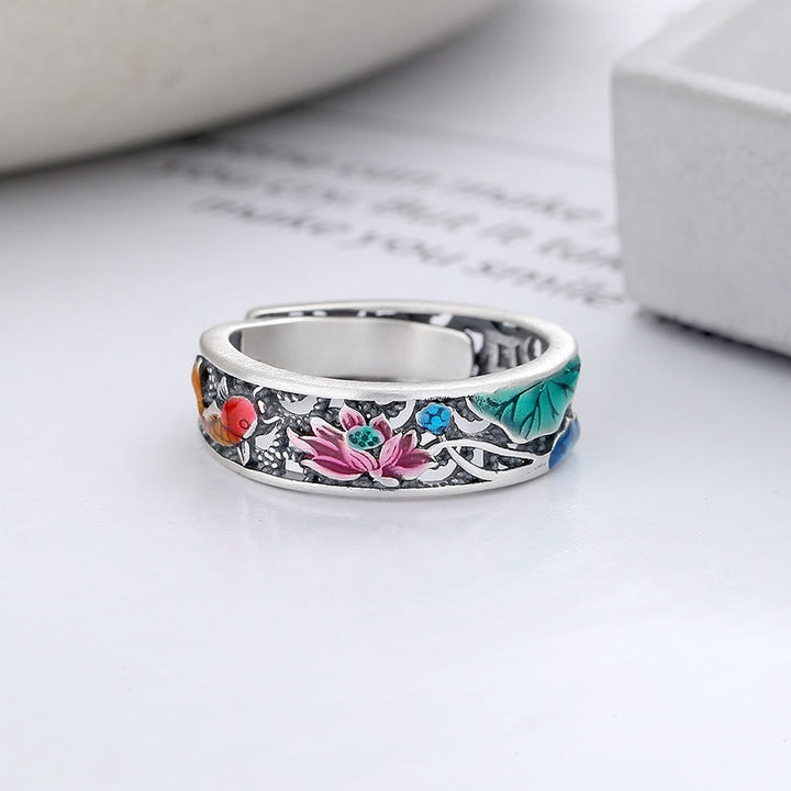 Buddha Stones et poisson koï, lotus, porte-bonheur, tout va bien - image 1