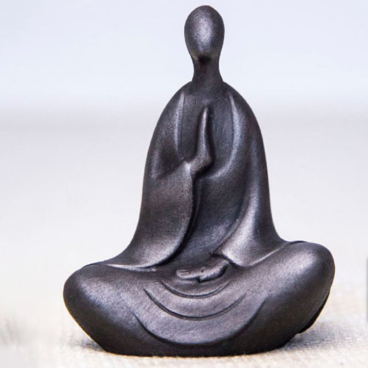 Buddha Stones Bouddha tibétain Poudre de fer Rouille Statue en résine coulée Décoration de bureau
