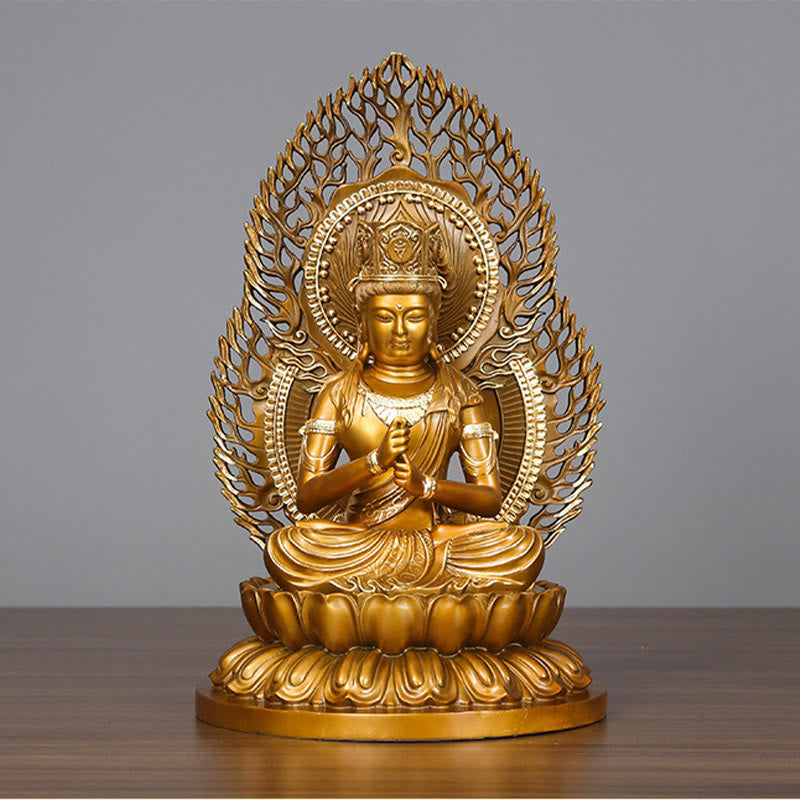 Buddha Stones Figurine de Bouddha Tathagata Statue de Sérénité en Cuivre Décoration d'Offrande à la Maison - image 12