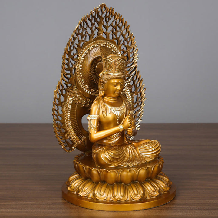 Buddha Stones Figurine de Bouddha Tathagata Statue de Sérénité en Cuivre Décoration d'Offrande à la Maison - image 11