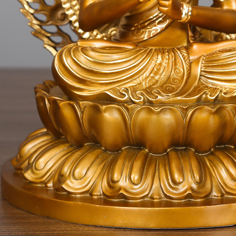 Buddha Stones Figurine de Bouddha Tathagata Statue de Sérénité en Cuivre Décoration d'Offrande à la Maison - image 8