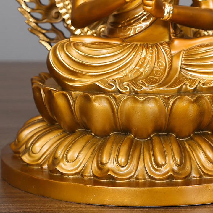 Buddha Stones Figurine de Bouddha Tathagata Statue de Sérénité en Cuivre Décoration d'Offrande à la Maison - image 8