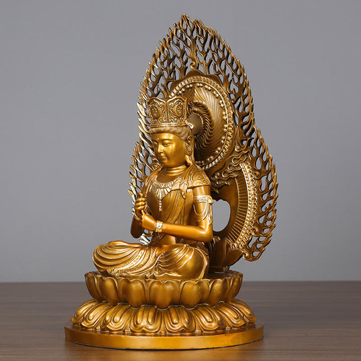 Buddha Stones Figurine de Bouddha Tathagata Statue de Sérénité en Cuivre Décoration d'Offrande à la Maison - image 13