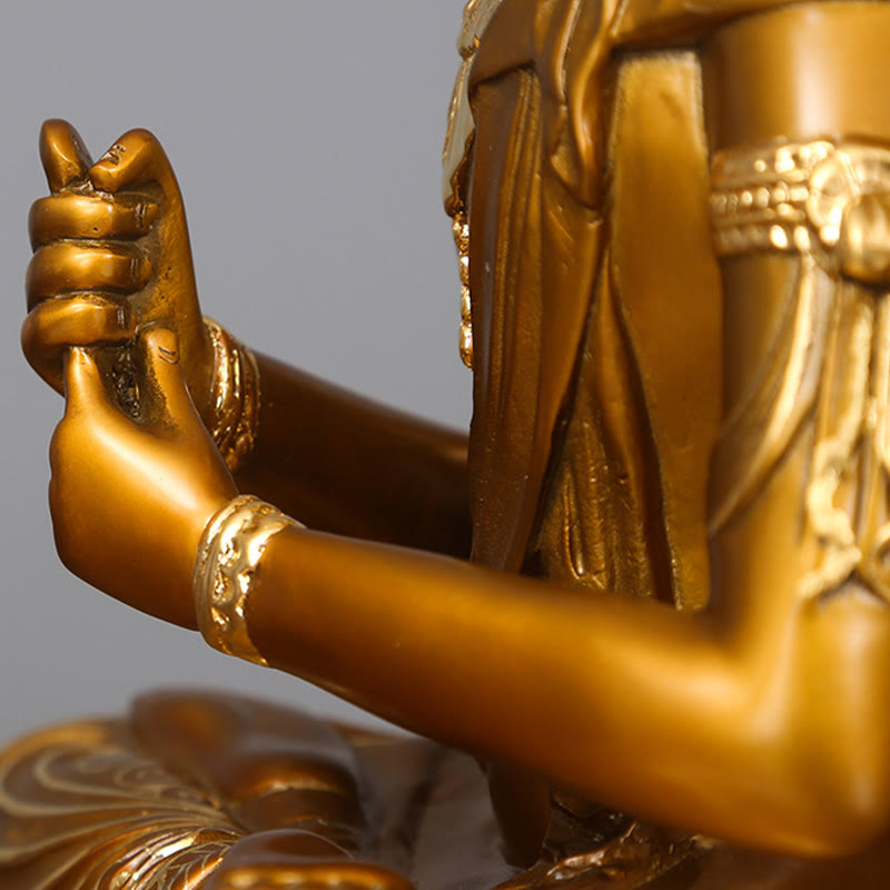 Buddha Stones Figurine de Bouddha Tathagata Statue de Sérénité en Cuivre Décoration d'Offrande à la Maison - image 7