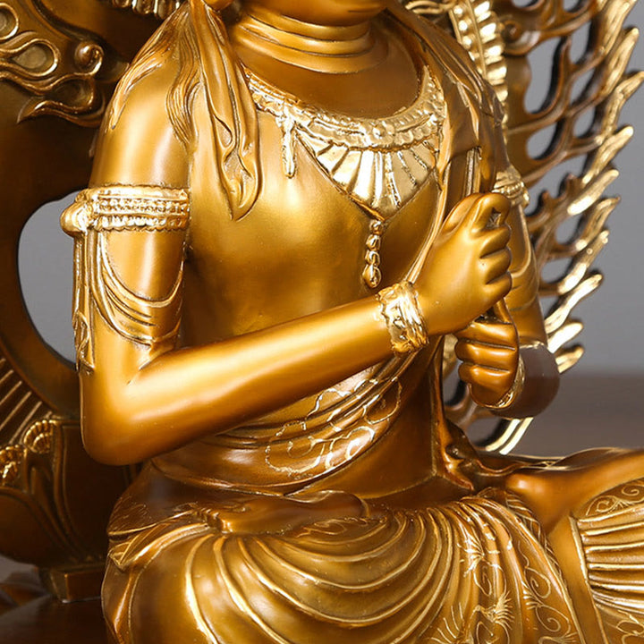 Buddha Stones Figurine de Bouddha Tathagata Statue de Sérénité en Cuivre Décoration d'Offrande à la Maison - image 6