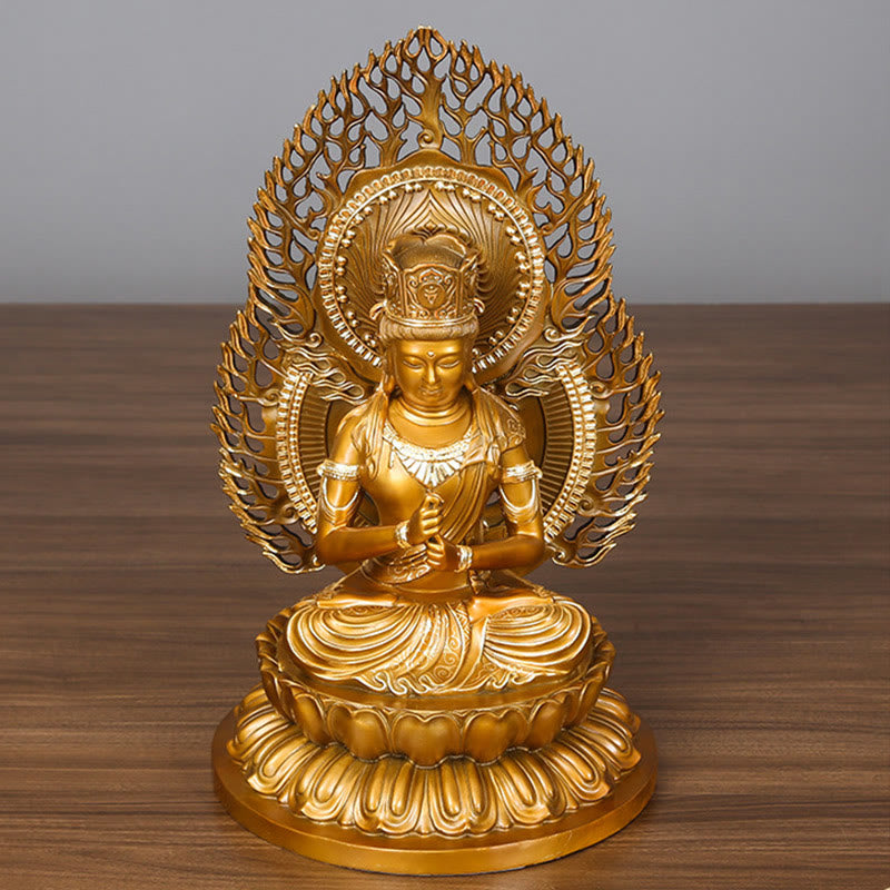 Buddha Stones Figurine de Bouddha Tathagata Statue de Sérénité en Cuivre Décoration d'Offrande à la Maison - image 10