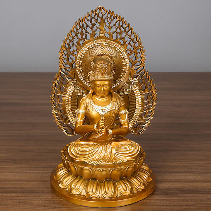 Buddha Stones Figurine de Bouddha Tathagata Statue de Sérénité en Cuivre Décoration d'Offrande à la Maison - image 10