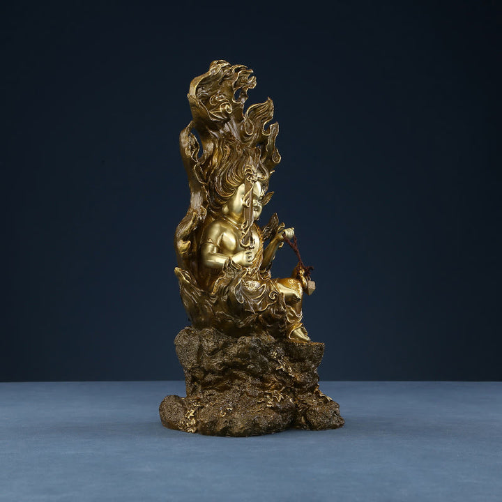 Buddha Stones Figurine de Bouddha Acalanatha Statue de Sérénité en Cuivre Décoration d'Offrande à la Maison - image 9