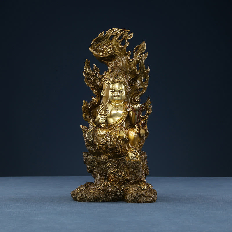 Buddha Stones Figurine de Bouddha Acalanatha Statue de Sérénité en Cuivre Décoration d'Offrande à la Maison - image 10