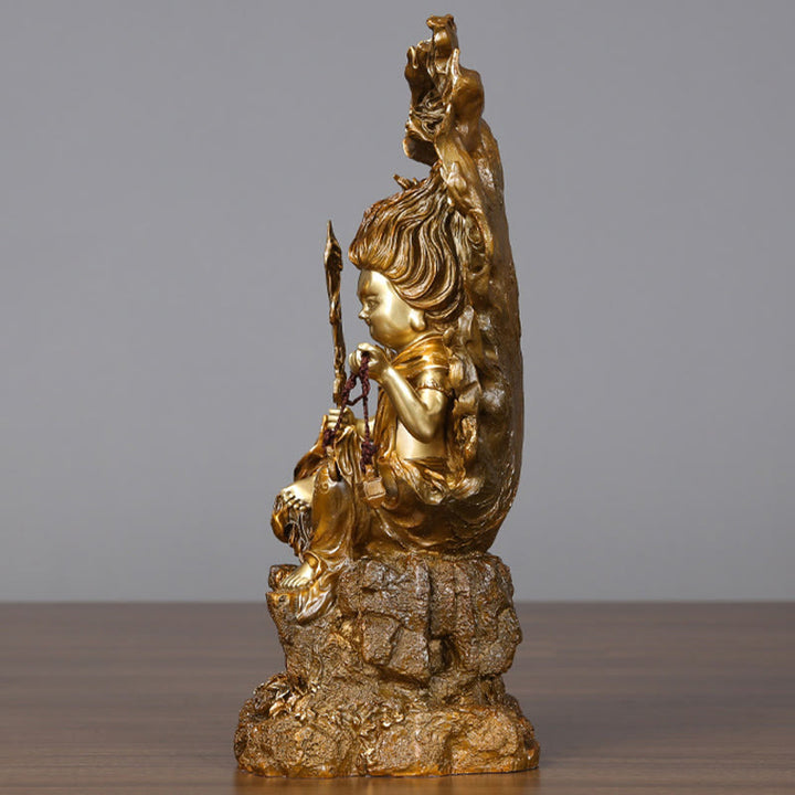 Buddha Stones Figurine de Bouddha Acalanatha Statue de Sérénité en Cuivre Décoration d'Offrande à la Maison - image 13