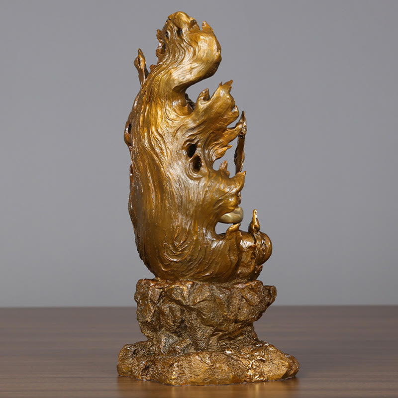 Buddha Stones Figurine de Bouddha Acalanatha Statue de Sérénité en Cuivre Décoration d'Offrande à la Maison - image 3