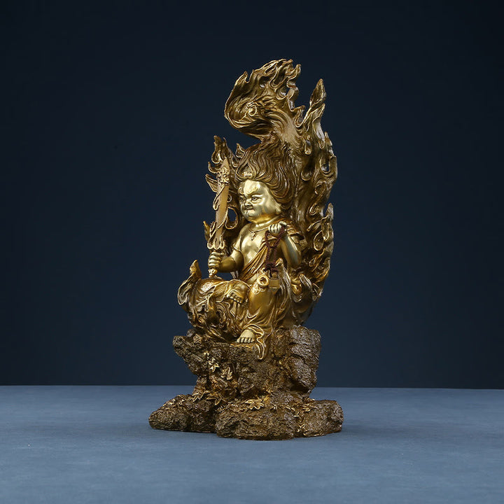 Buddha Stones Figurine de Bouddha Acalanatha Statue de Sérénité en Cuivre Décoration d'Offrande à la Maison - image 11