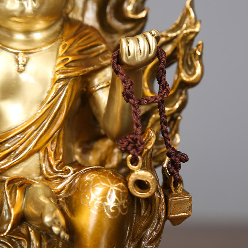 Buddha Stones Figurine de Bouddha Acalanatha Statue de Sérénité en Cuivre Décoration d'Offrande à la Maison - image 7