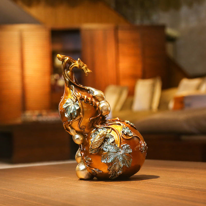 Statue de Buddha Stones en pierre dorée en laiton et cuivre, décoration de bureau pour la maison - image 1