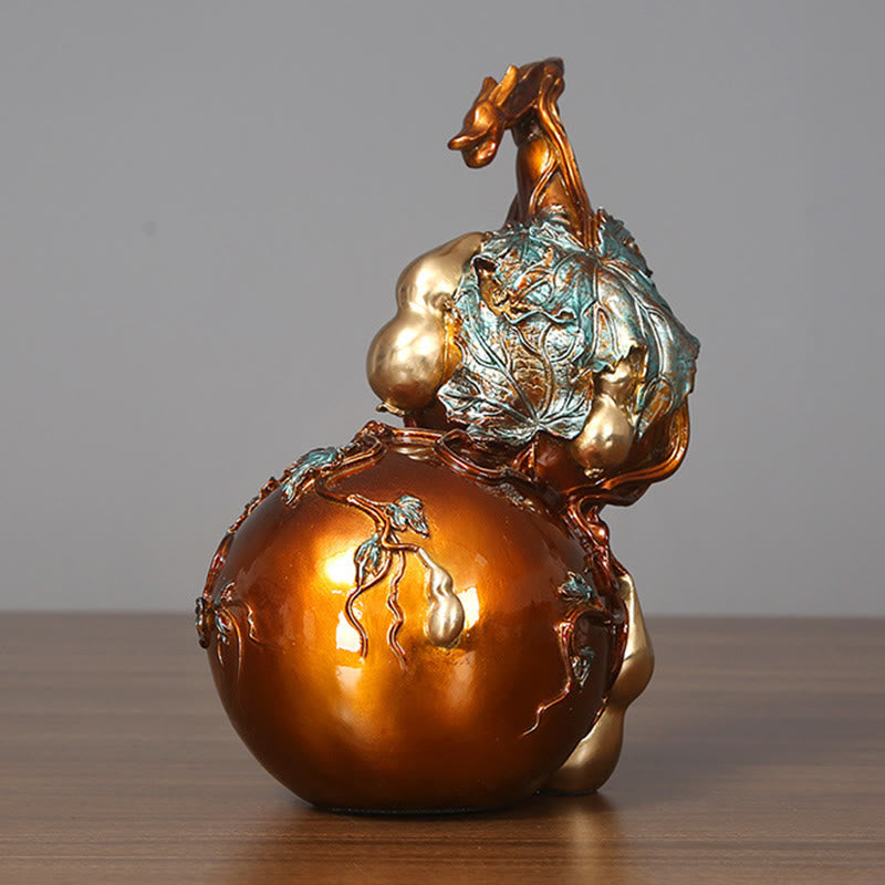 Statue de Buddha Stones en pierre dorée en laiton et cuivre, décoration de bureau pour la maison - image 10