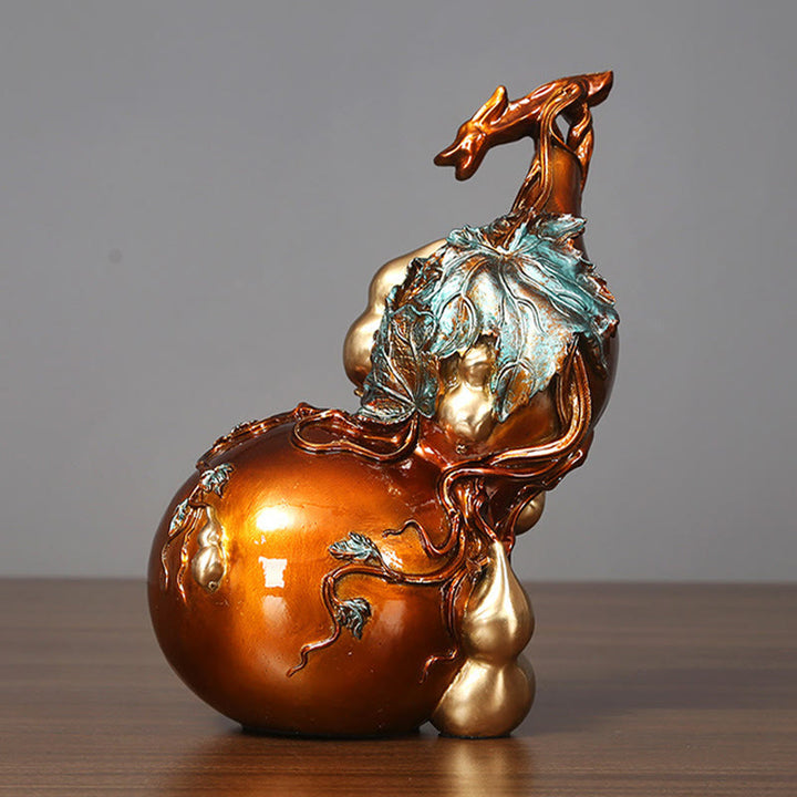 Statue de Buddha Stones en pierre dorée en laiton et cuivre, décoration de bureau pour la maison - image 5