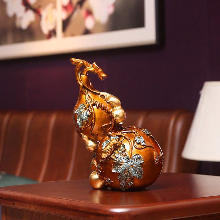 Statue de Buddha Stones en pierre dorée en laiton et cuivre, décoration de bureau pour la maison - image 7