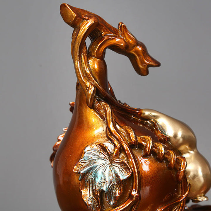 Statue de Buddha Stones en pierre dorée en laiton et cuivre, décoration de bureau pour la maison - image 9