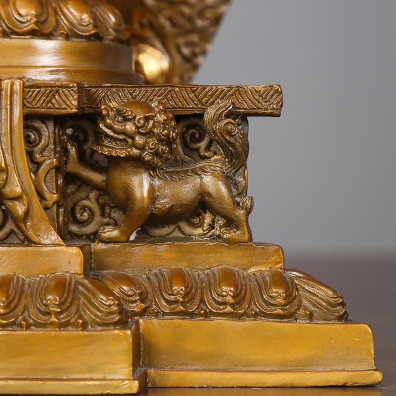 Statue de Buddha Stones en laiton et cuivre à mille bras Avalokitesvara Kwan Yin Wealth Décoration faite à la main - image 8