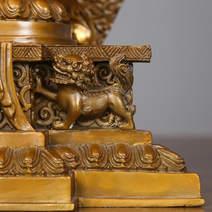 Statue de Buddha Stones en laiton et cuivre à mille bras Avalokitesvara Kwan Yin Wealth Décoration faite à la main - image 8