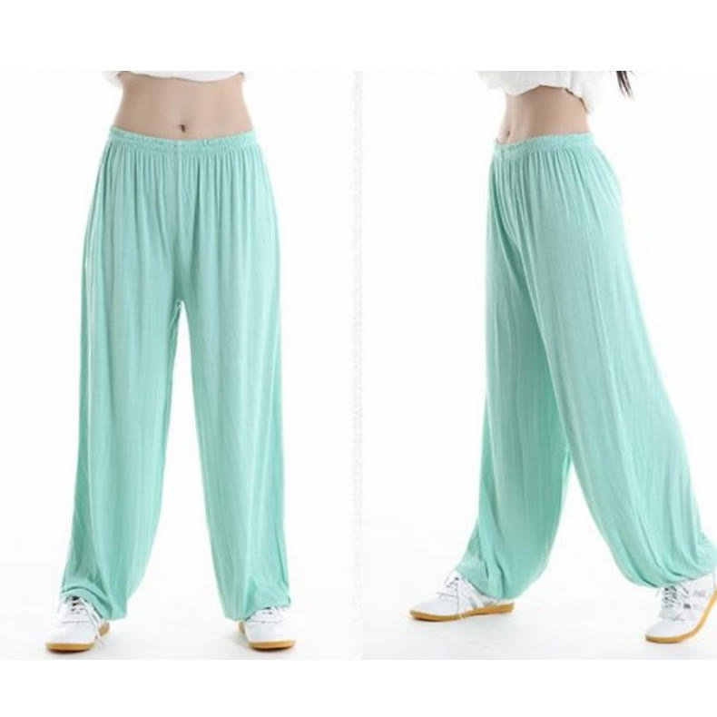Pantalon d'été unisexe en modal avec taille élastique et pierres de Buddha Stones pour la pratique du Tai Chi et du Qigong - image 21