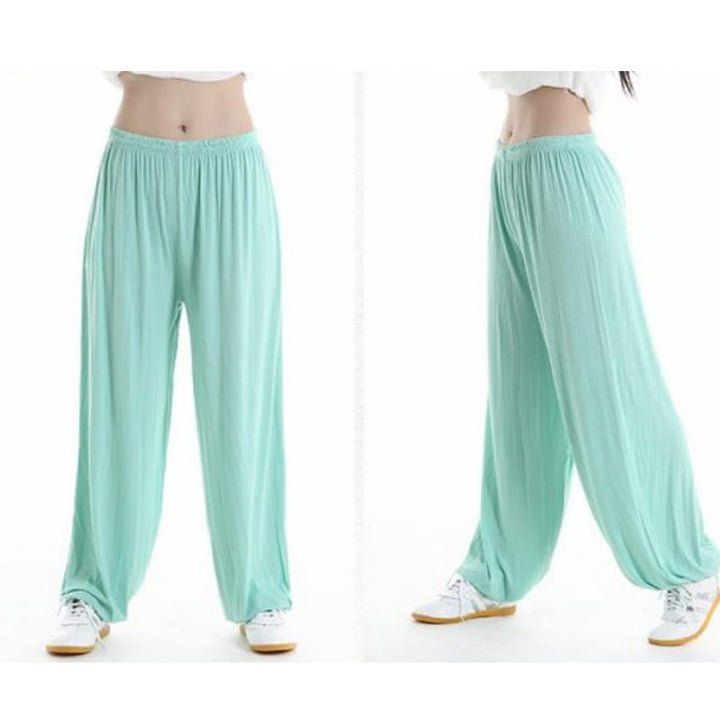 Pantalon d'été unisexe en modal avec taille élastique et pierres de Buddha Stones pour la pratique du Tai Chi et du Qigong - image 21