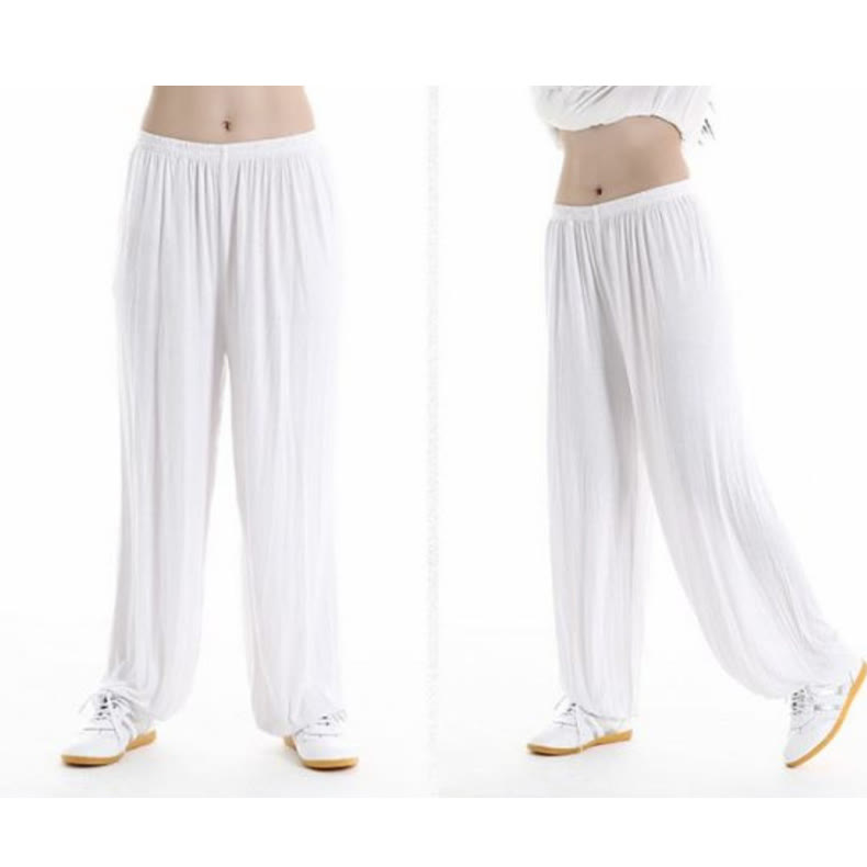 Pantalon d'été unisexe en modal avec taille élastique et pierres de Buddha Stones pour la pratique du Tai Chi et du Qigong - image 11