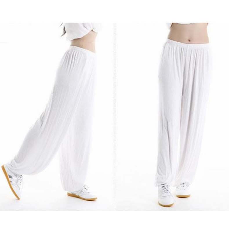 Pantalon d'été unisexe en modal avec taille élastique et pierres de Buddha Stones pour la pratique du Tai Chi et du Qigong - image 12