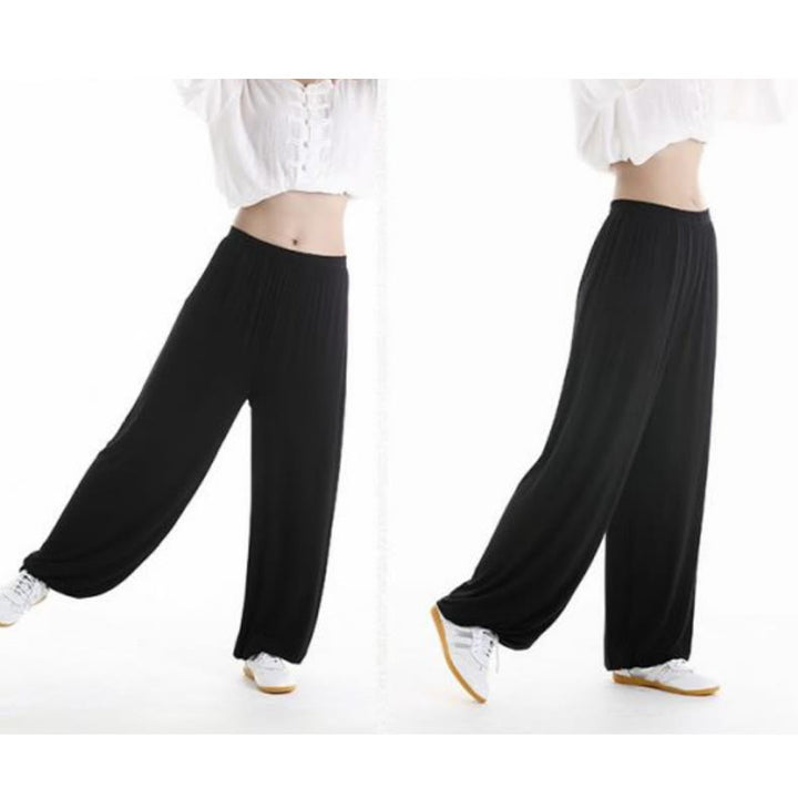 Pantalon d'été unisexe en modal avec taille élastique et pierres de Buddha Stones pour la pratique du Tai Chi et du Qigong - image 6