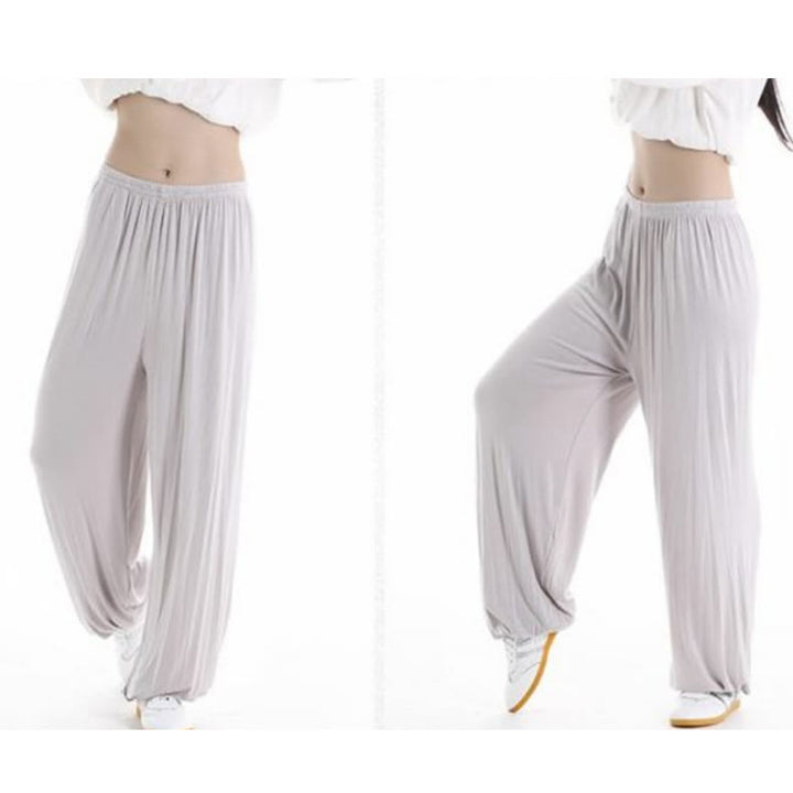 Pantalon d'été unisexe en modal avec taille élastique et pierres de Buddha Stones pour la pratique du Tai Chi et du Qigong - image 34