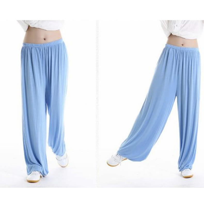 Pantalon d'été unisexe en modal avec taille élastique et pierres de Buddha Stones pour la pratique du Tai Chi et du Qigong - image 24