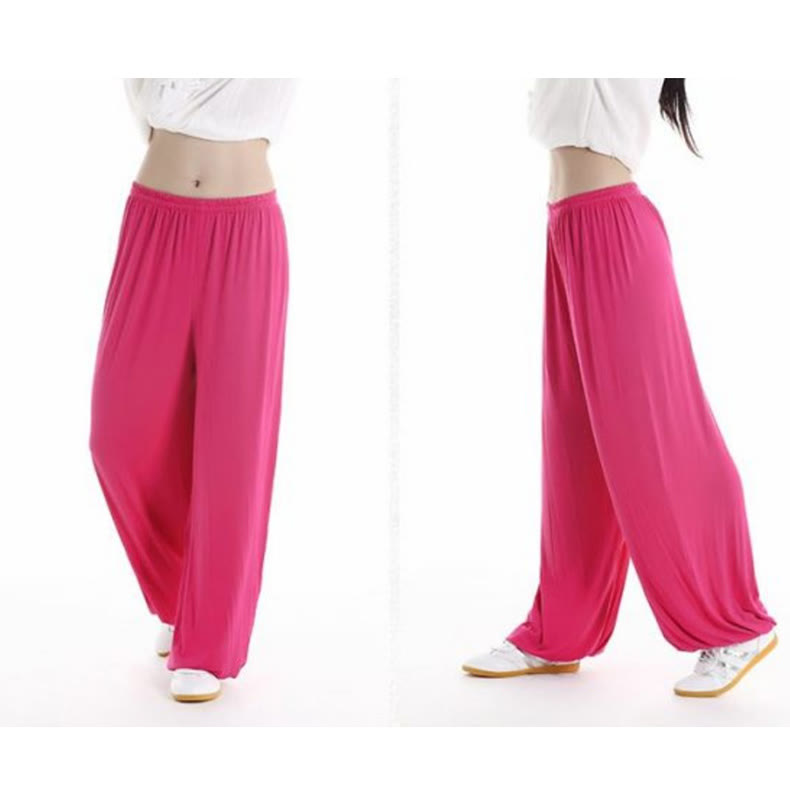 Pantalon d'été unisexe en modal avec taille élastique et pierres de Buddha Stones pour la pratique du Tai Chi et du Qigong - image 30