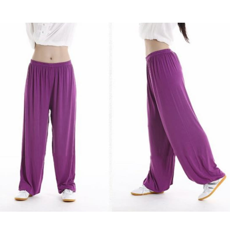 Pantalon d'été unisexe en modal avec taille élastique et pierres de Buddha Stones pour la pratique du Tai Chi et du Qigong - image 8