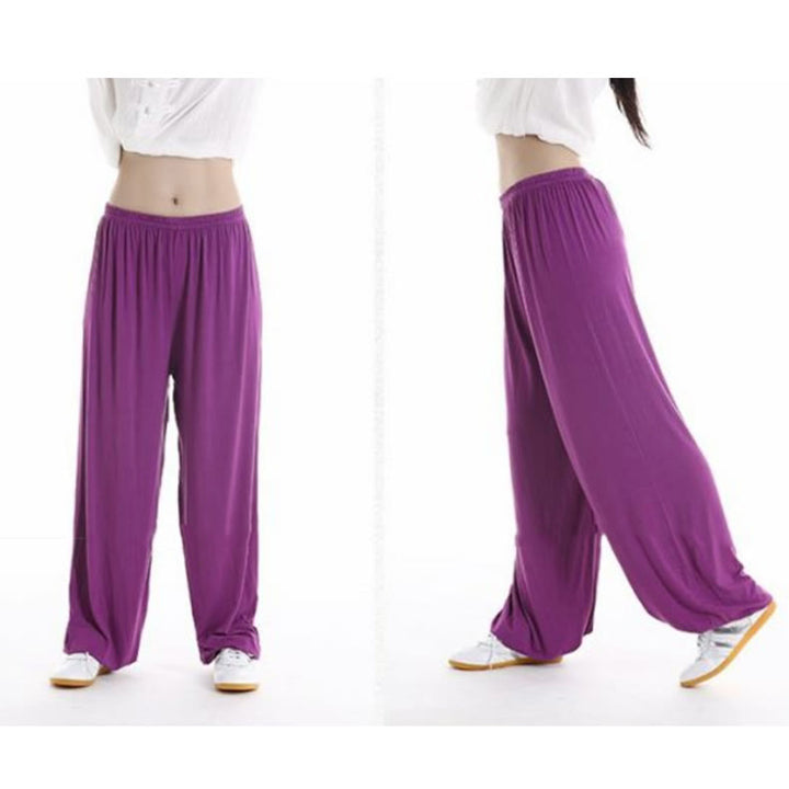 Pantalon d'été unisexe en modal avec taille élastique et pierres de Buddha Stones pour la pratique du Tai Chi et du Qigong - image 8
