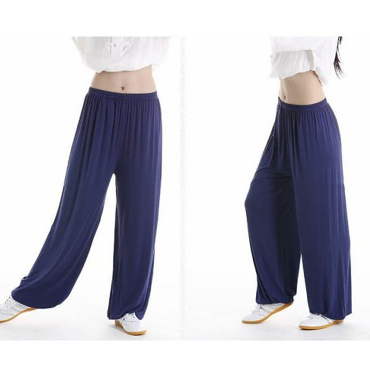 Pantalon d'été unisexe en modal avec taille élastique et pierres de Buddha Stones pour la pratique du Tai Chi et du Qigong - image 28