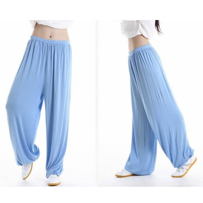 Pantalon d'été unisexe en modal avec taille élastique et pierres de Buddha Stones pour la pratique du Tai Chi et du Qigong - image 25