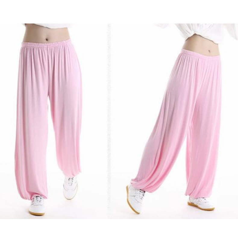 Pantalon d'été unisexe en modal avec taille élastique et pierres de Buddha Stones pour la pratique du Tai Chi et du Qigong - image 14