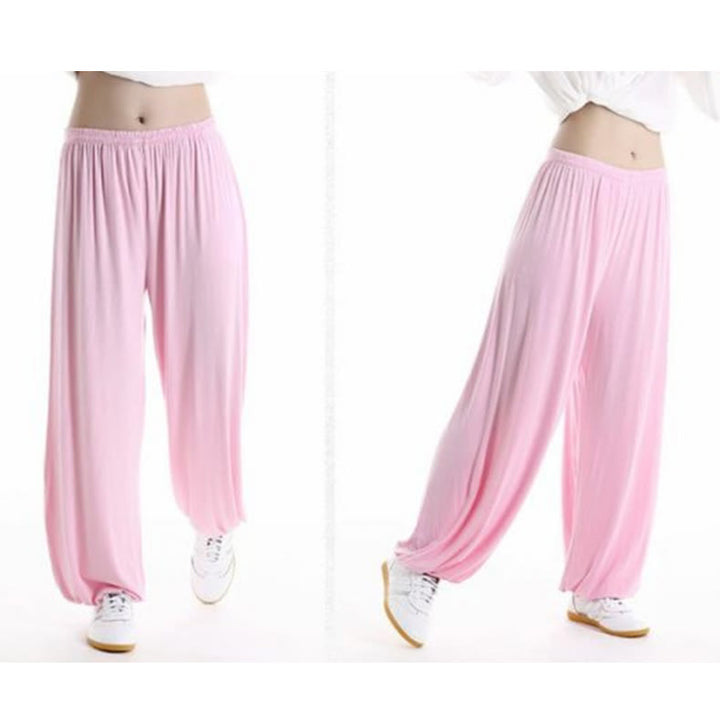 Pantalon d'été unisexe en modal avec taille élastique et pierres de Buddha Stones pour la pratique du Tai Chi et du Qigong - image 14